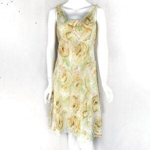 nwot-2pc Ann Taylor Loft Floral Yellow Flowy Dress